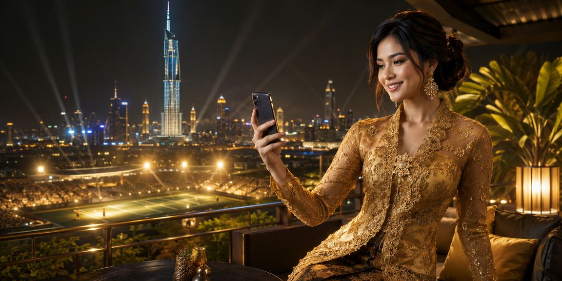 Antaramuka permainan Blackjack mudah alih dengan reka bentuk tradisional Kebaya di Kuala Lumpur